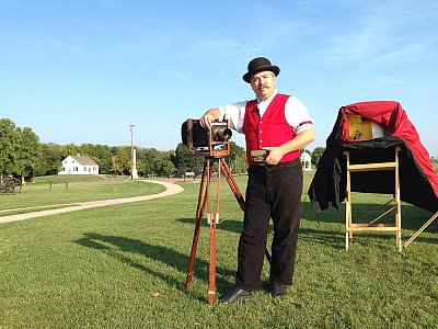 Dunker Church Tintype Demonstration at the Antietam National Battlefield