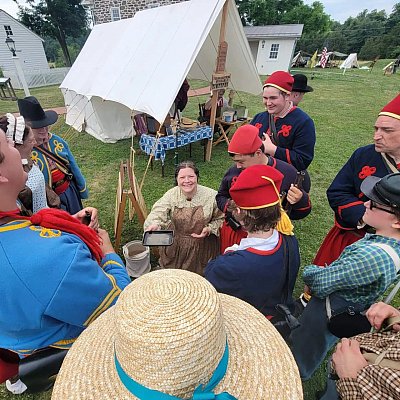 Zouaves Tintype Demonstration at the George Spangler Farm in Gettysburg, PA
