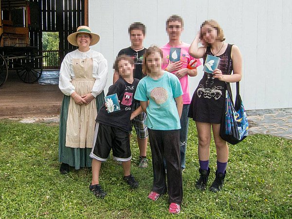 Christine with a youth photography class.